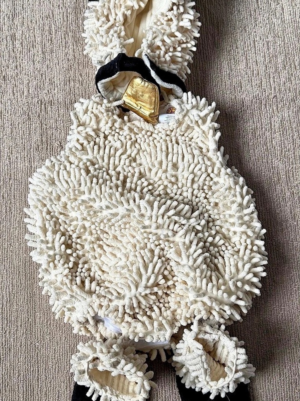 Little Lamb Costume Cream & Black- 6-12 months